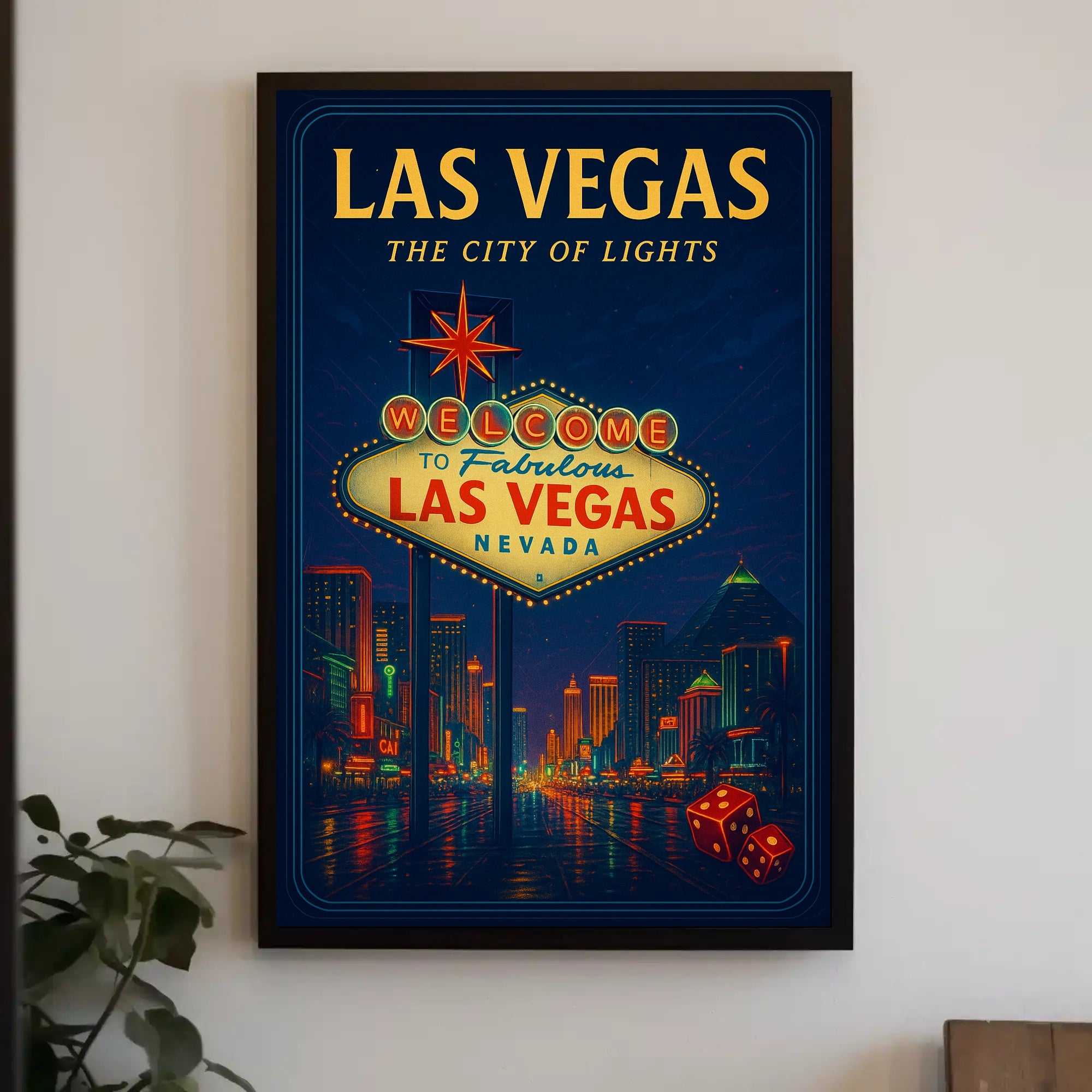 Las Vegas Vintage Travel Poster