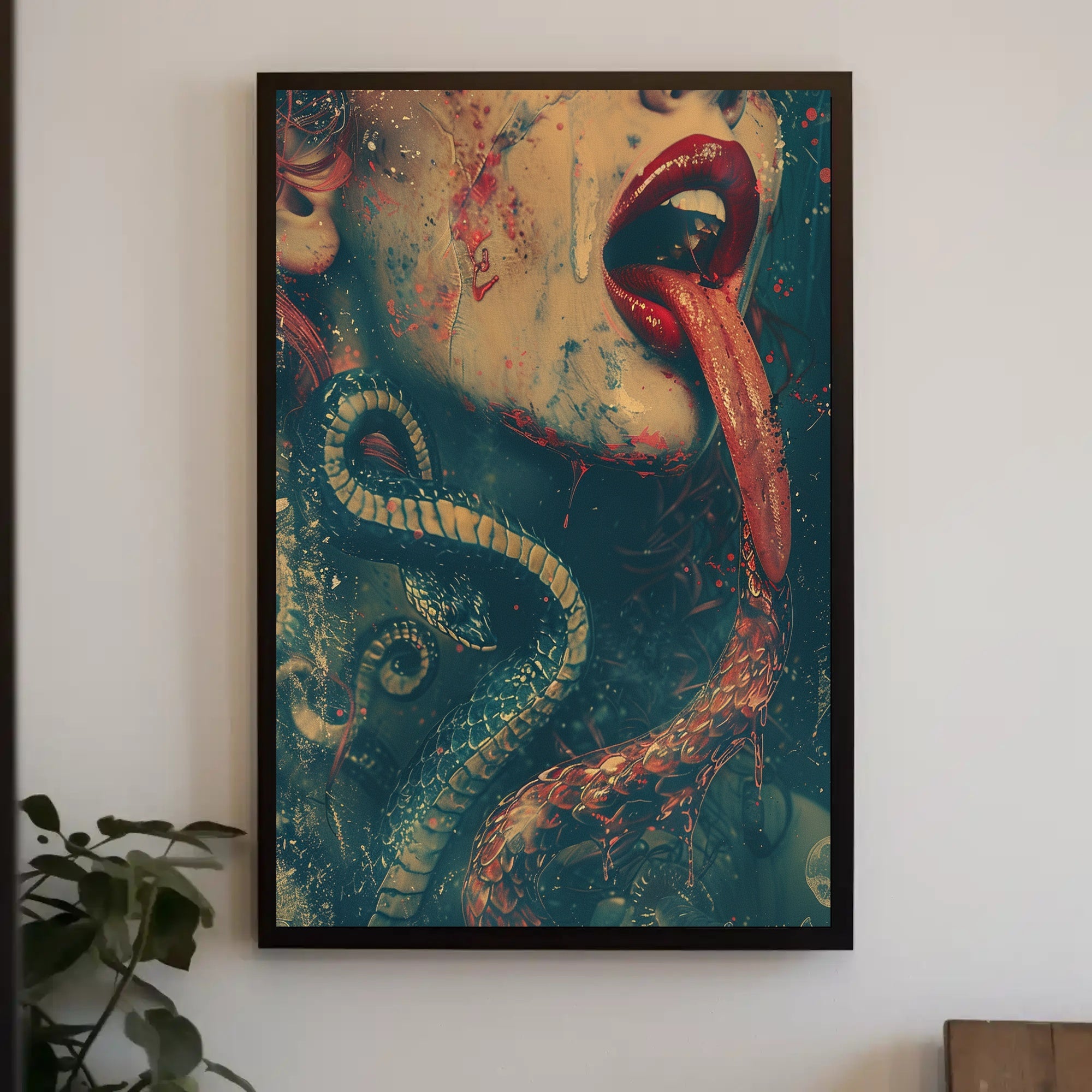 Serpentine Allure Art Poster for Home Decor PosterGoat