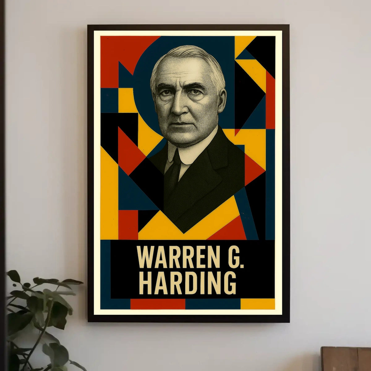 Warren G. Harding 29th President of the United States Abstract Pop Poster