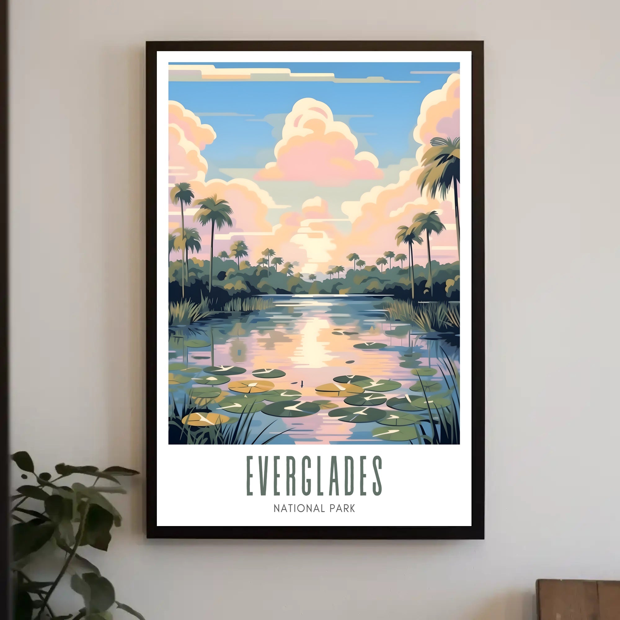 Everglades Travel Poster Serene Landscape Wall Art