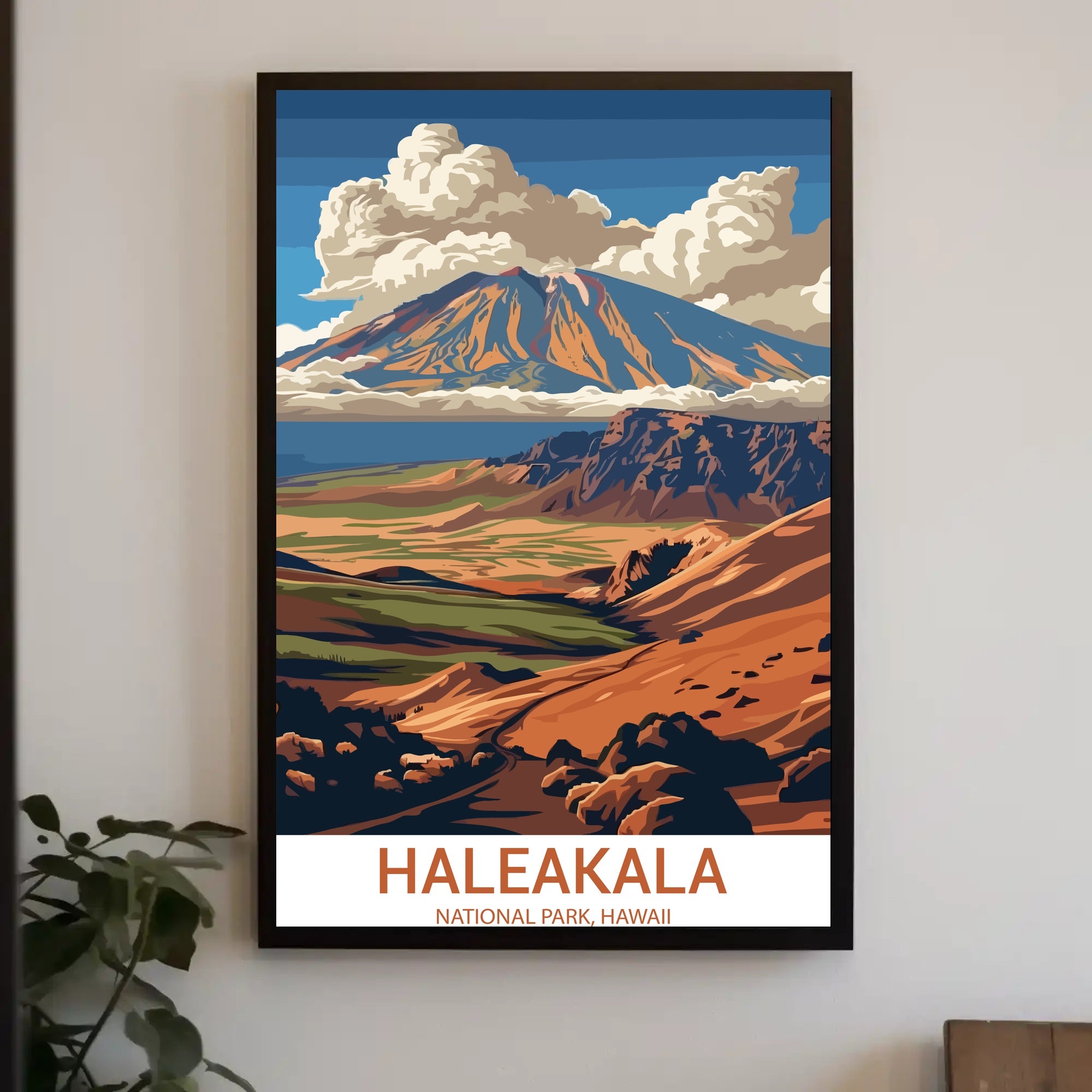 Haleakalā Scenic Travel Vintage National Park Poster