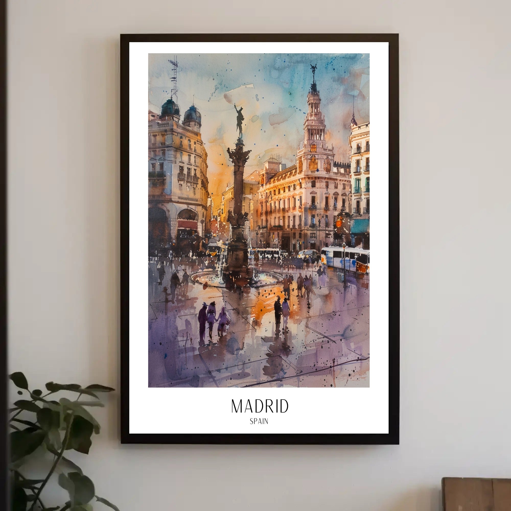 Madrid Cityscape Poster PosterGoat