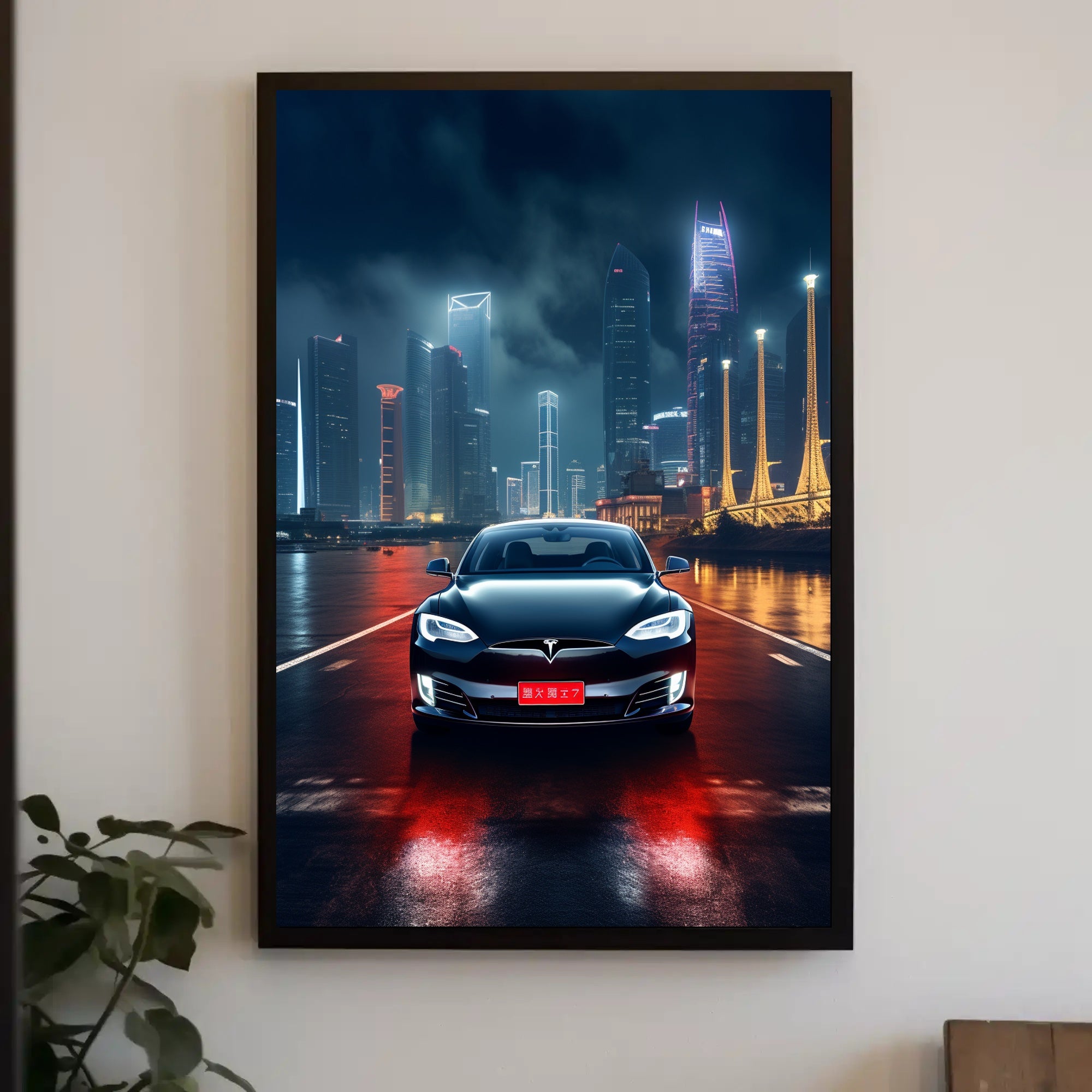 Electric Elegance In The City Poster