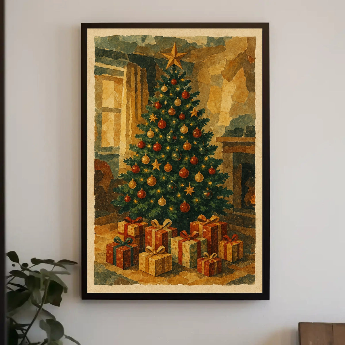 Classic Christmas Scene Poster