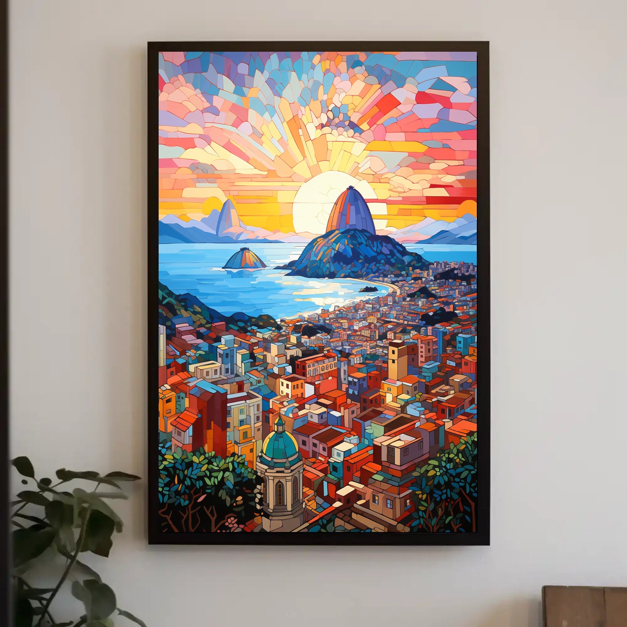 Vibrant Cityscape At Sunset Poster