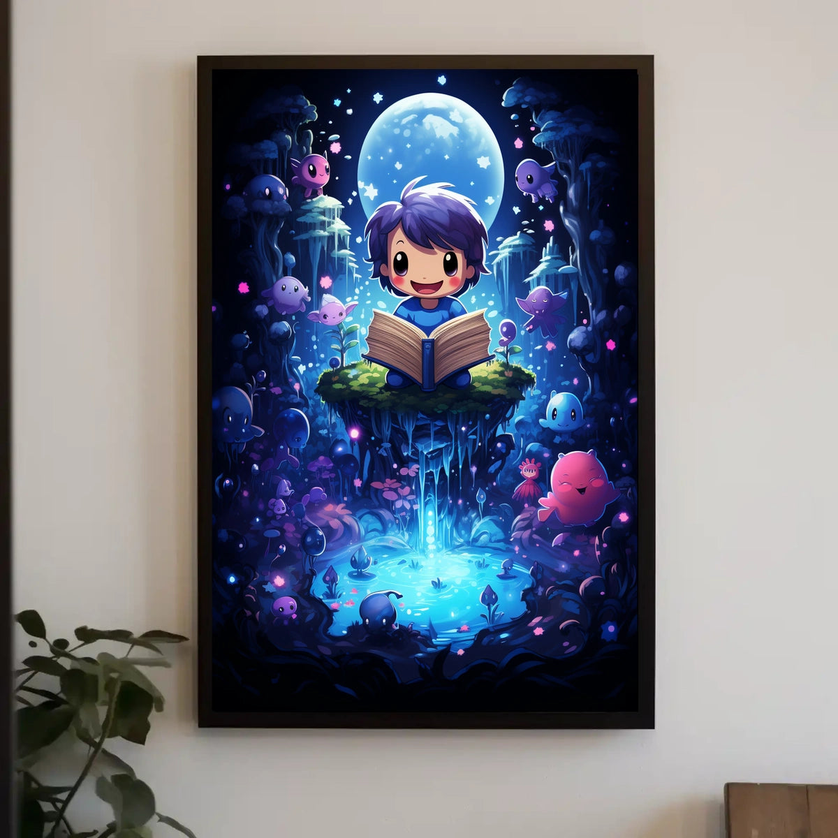Moonlight Tales Whimsical Fantasy Surrealism Poster