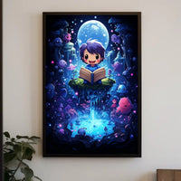 Moonlight Tales Whimsical Fantasy Surrealism Poster