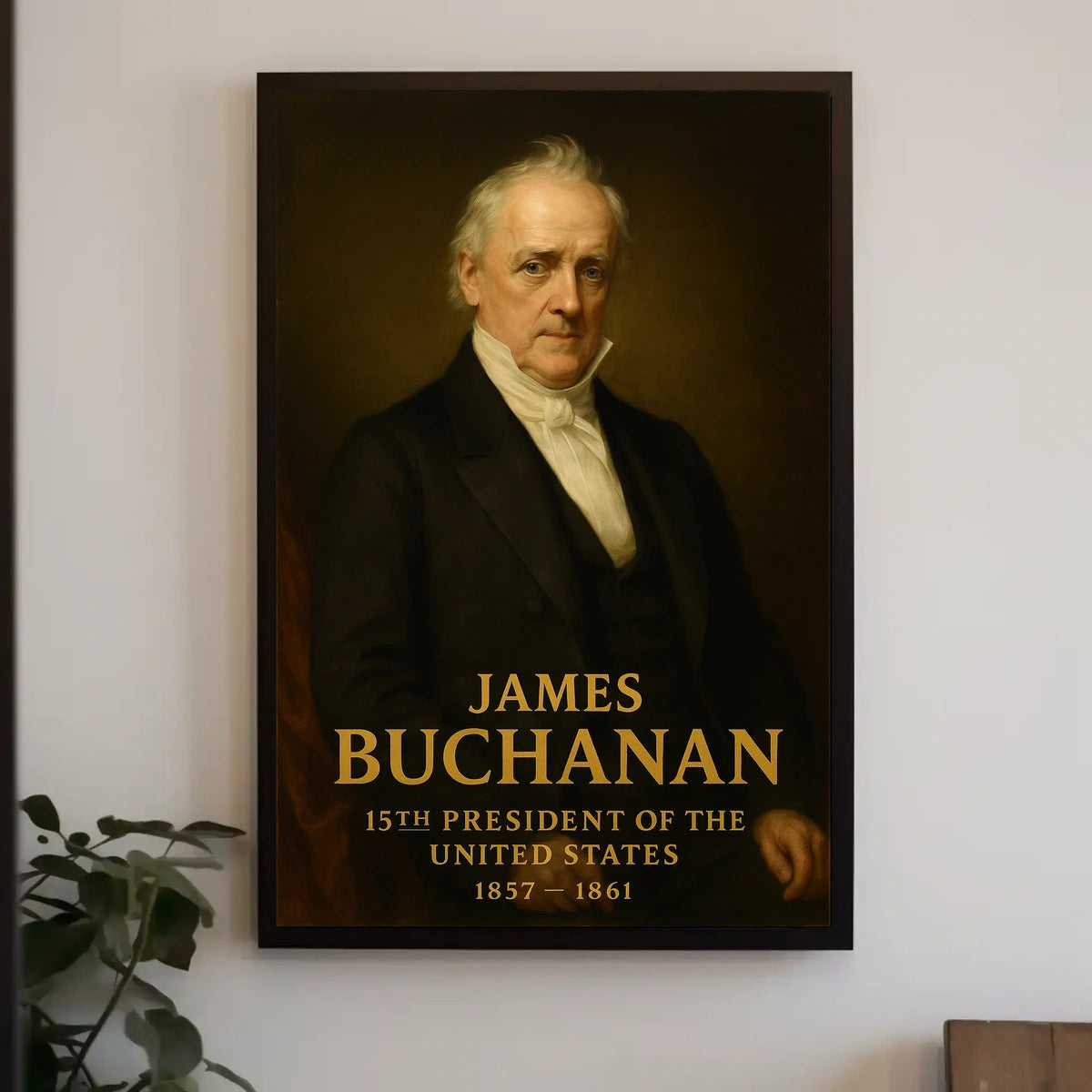 James Buchanan 15th Presidential Classic Portrait Historical Poster