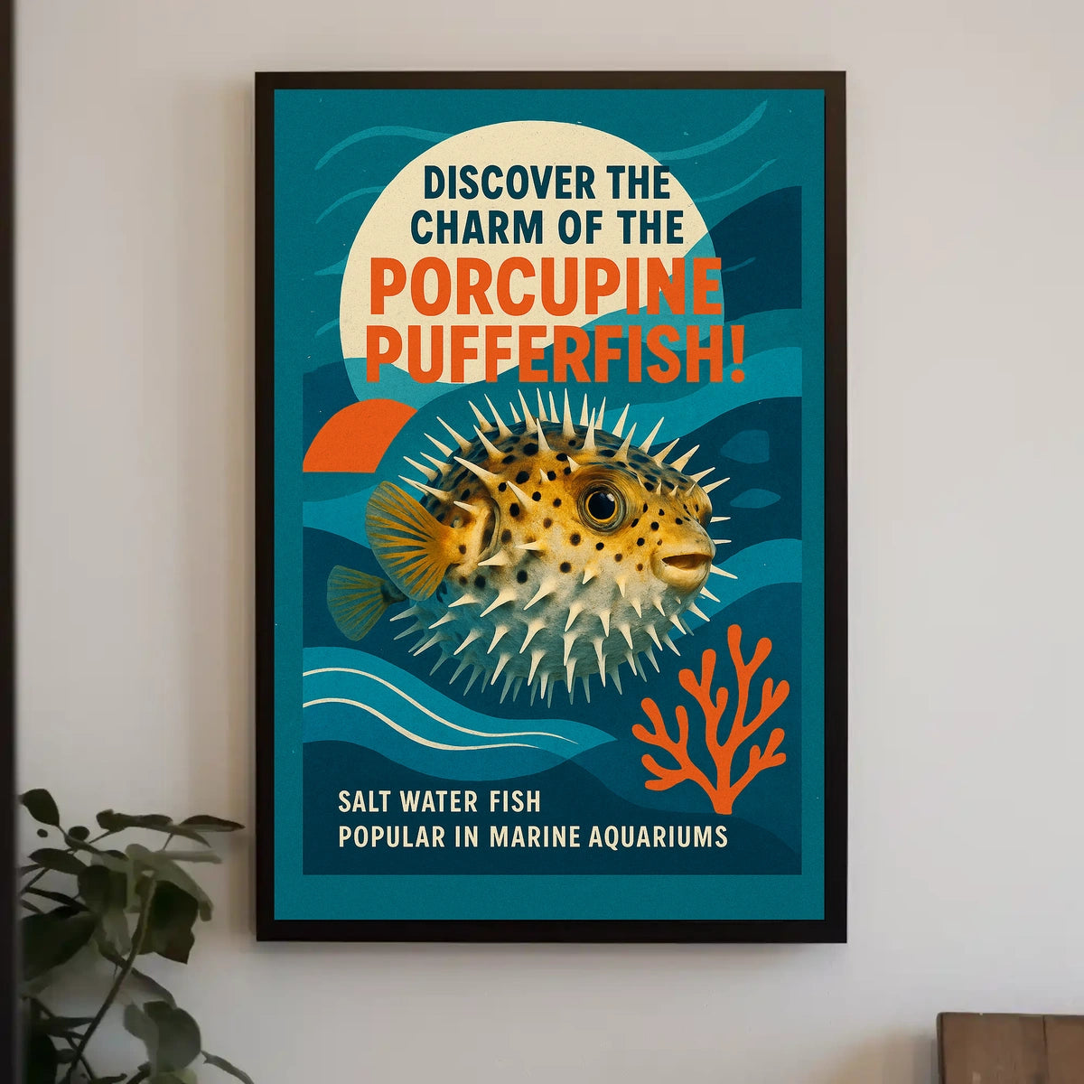 Discover the Charm of the Porcupine Pufferfish Poster