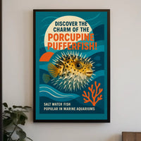 Discover the Charm of the Porcupine Pufferfish Poster