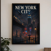 New York City Nightscape Poster