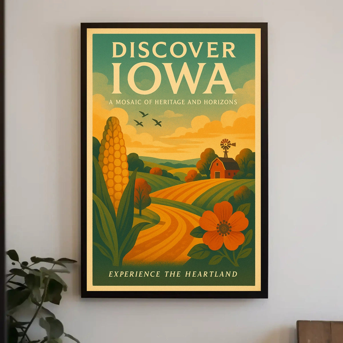 Discover Iowa Experience the Heartland Poster