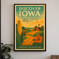 Discover Iowa Experience the Heartland Poster