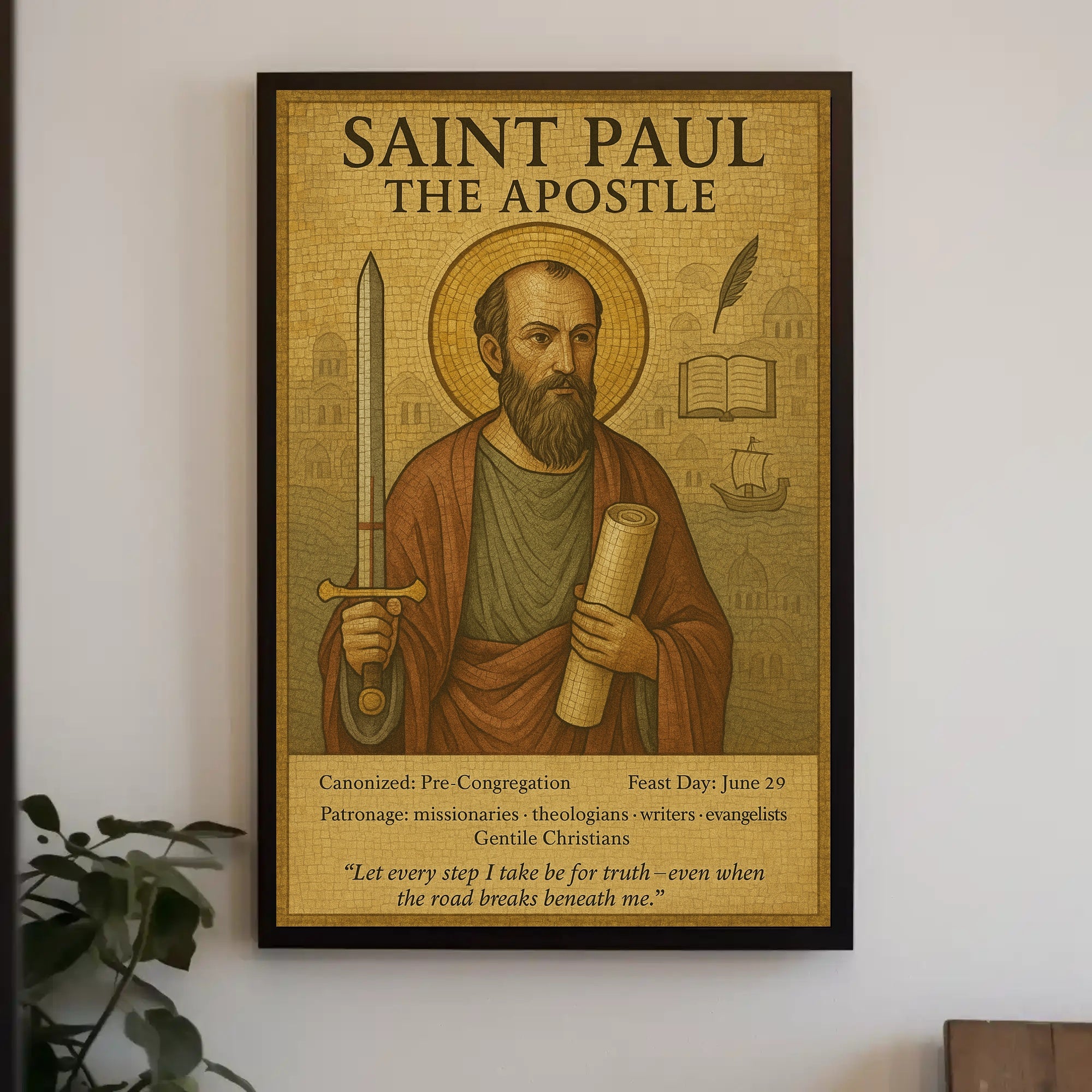 Saint Paul Traditional Religious Iconography Cultural Heritage Poster