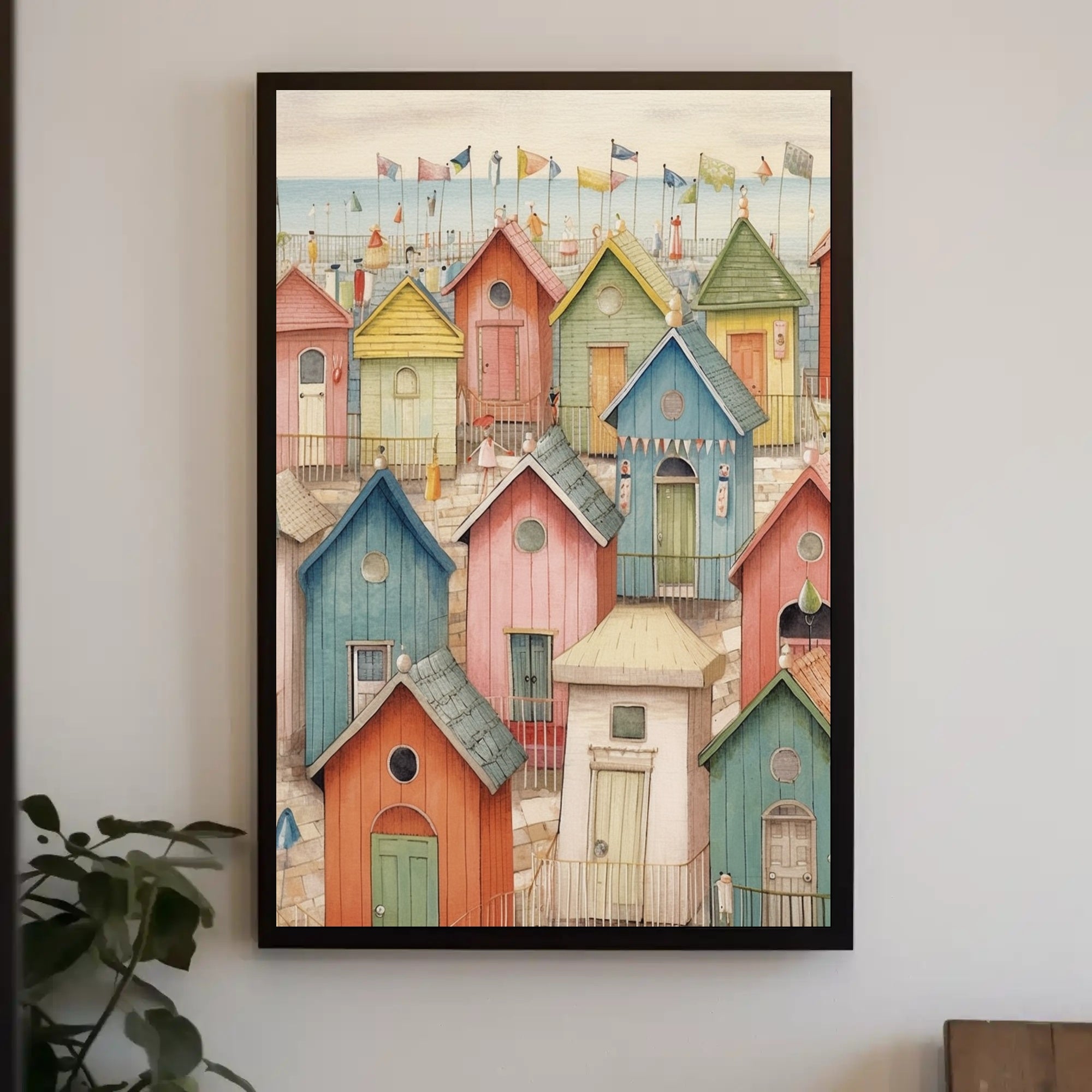 Seaside Cottages Poster