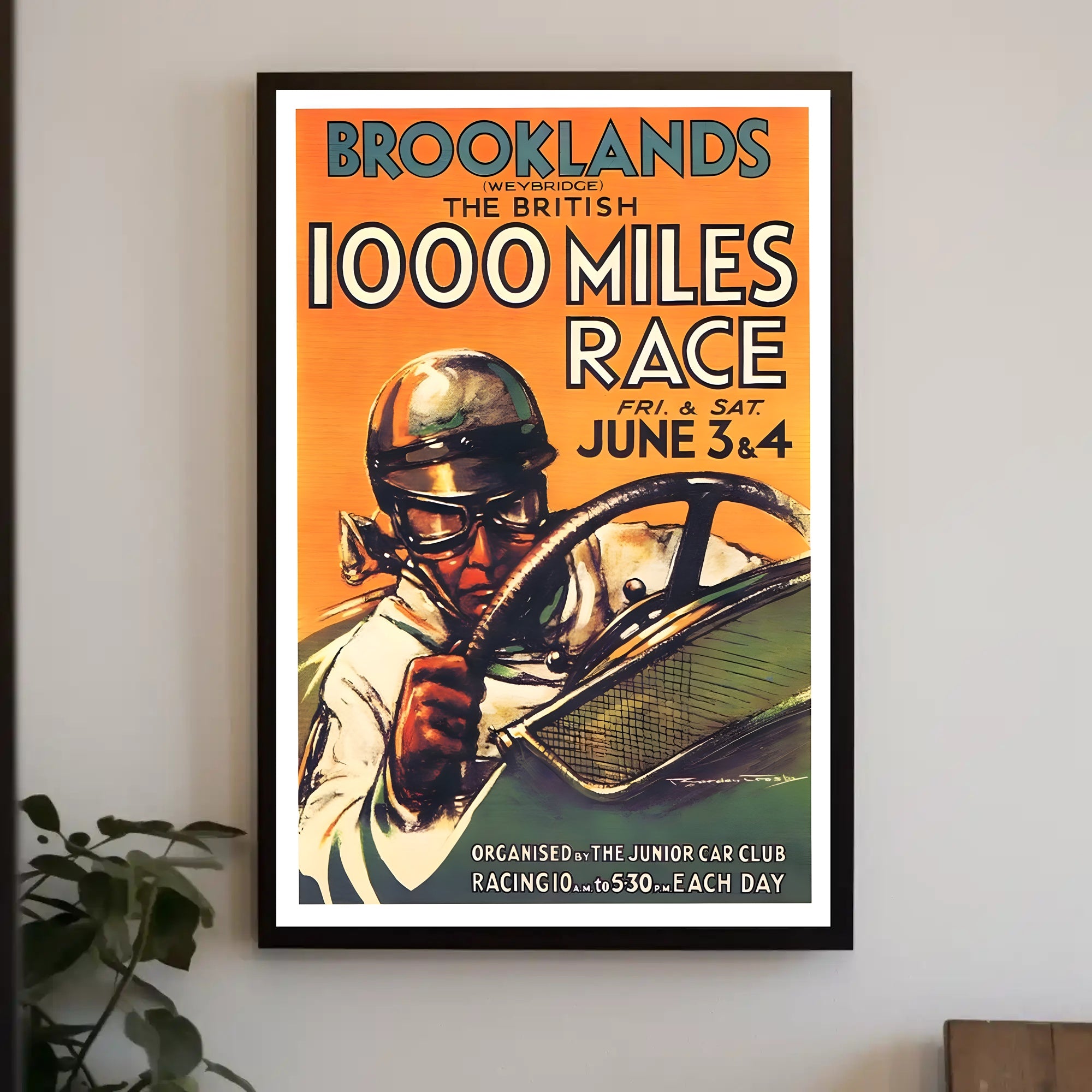 The British 1000 Miles Race at Brooklands Poster