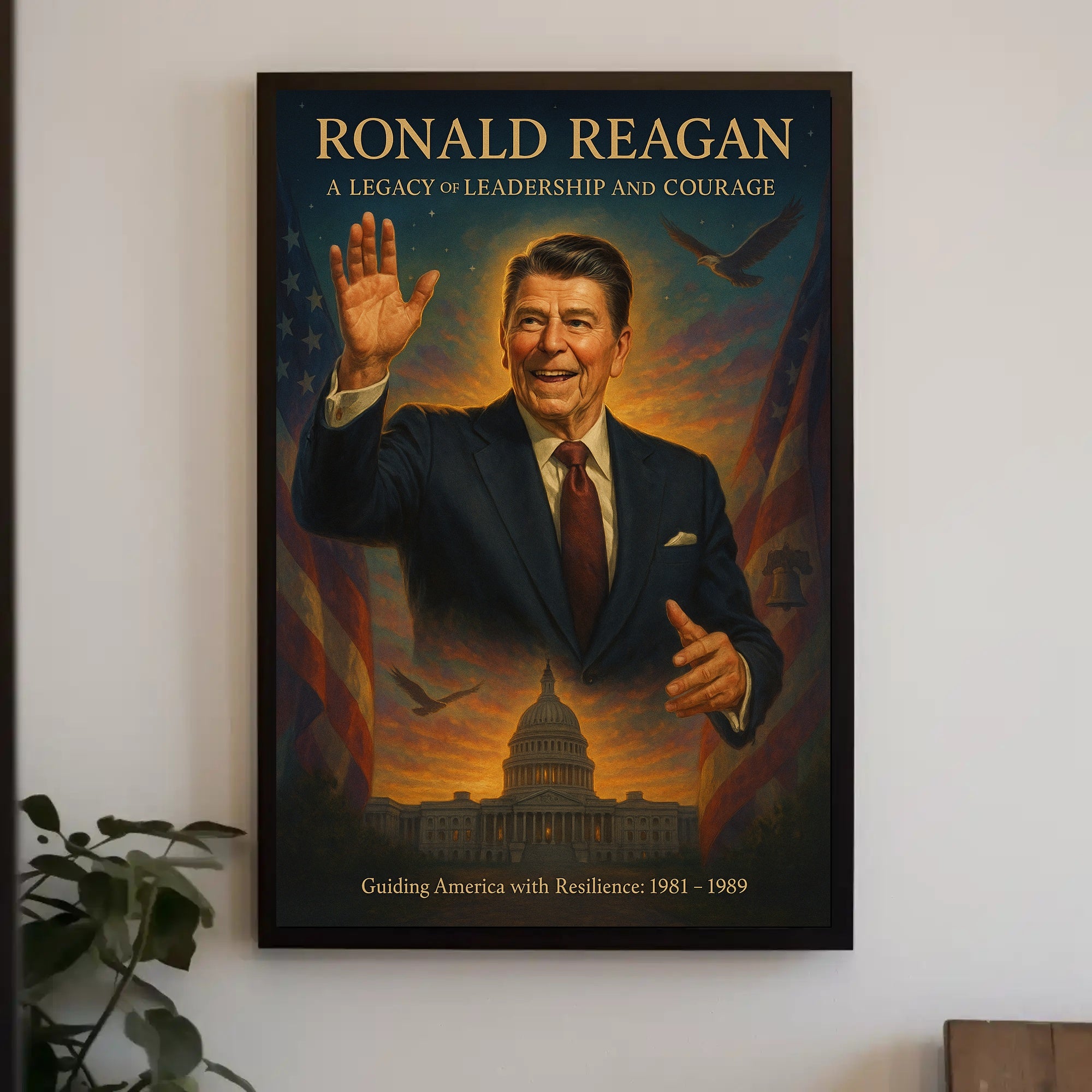 American Leadership 1981-1989 Historical Presidential Poster