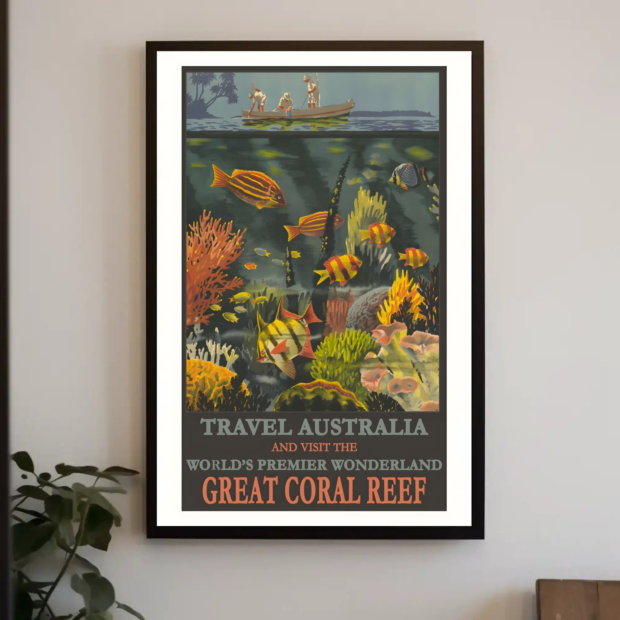 Vibrant Underwater Adventure Great Coral Reef Australia Travel Poster