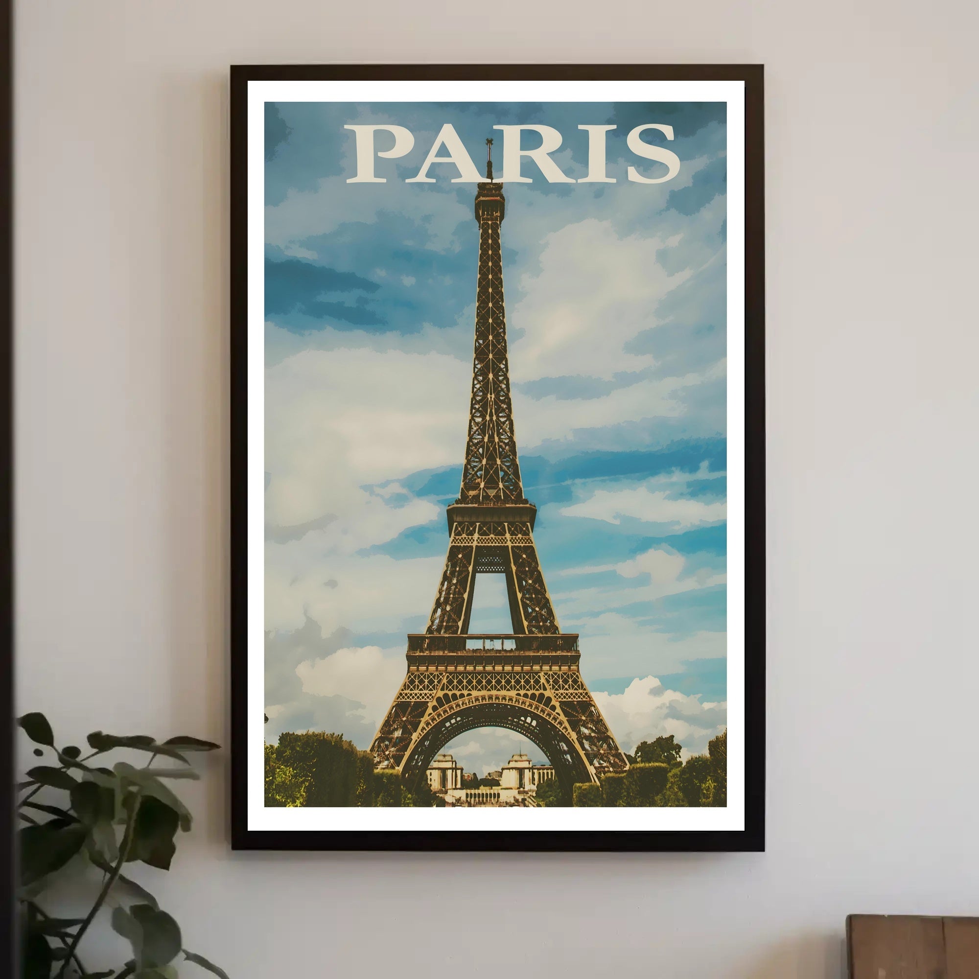 Vintage Eiffel Tower Travel Poster