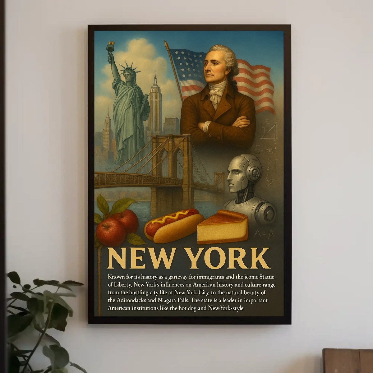 New York Heritage Poster Vintage Wall Art