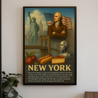 New York Heritage Poster Vintage Wall Art