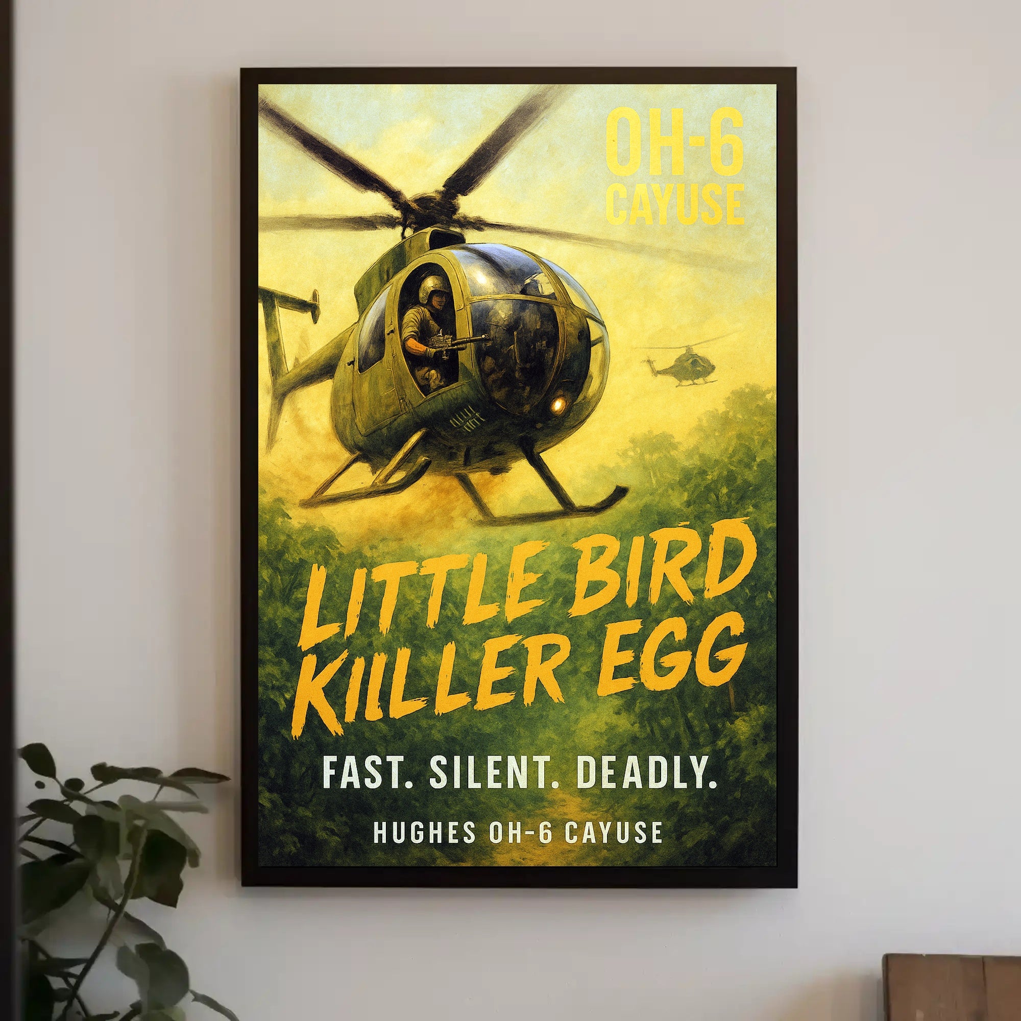 Hughes OH-6 Cayuse Little Bird Killer Egg Poster PosterGoat