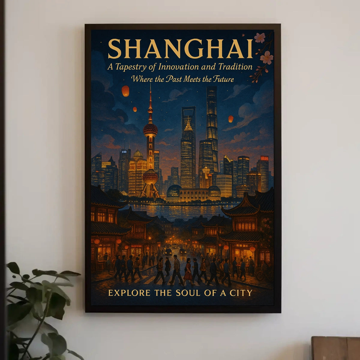 Shanghai A Tapestry of Innovation and Tradition Poster