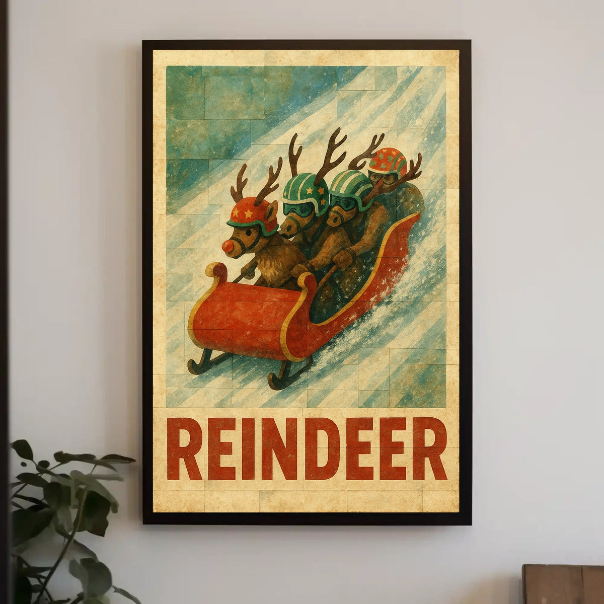 Reindeer Racing Adventure Poster