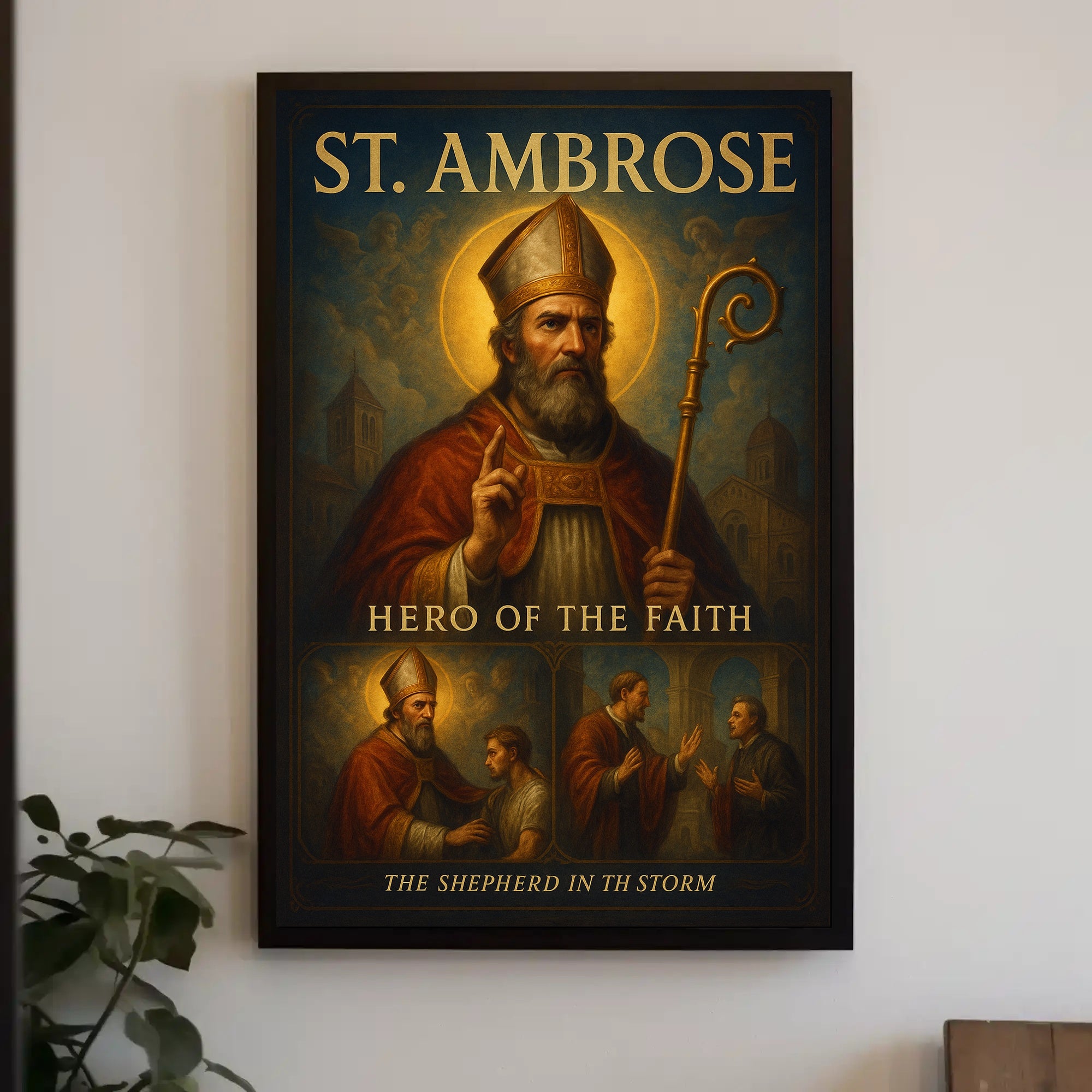 St. Ambrose Hero of the Faith Wall Art PosterGoat