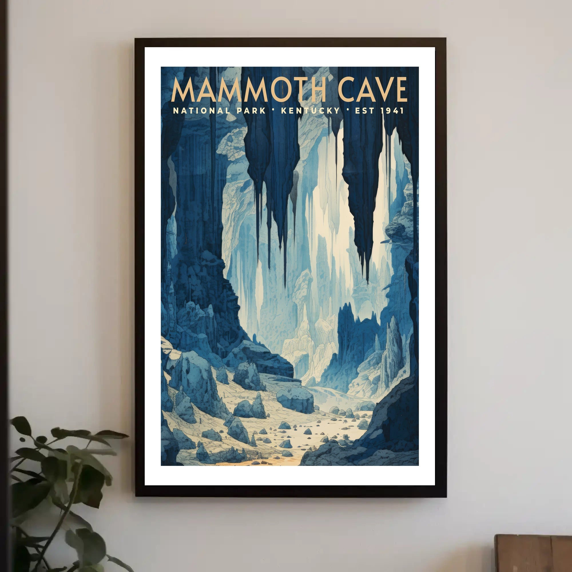 Mammoth Cave Poster Vintage National Park Print