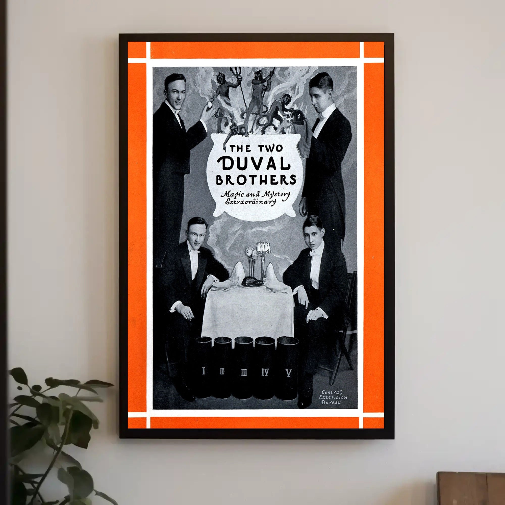 The Two Duval Brothers Magical Theatrical Performance Poster