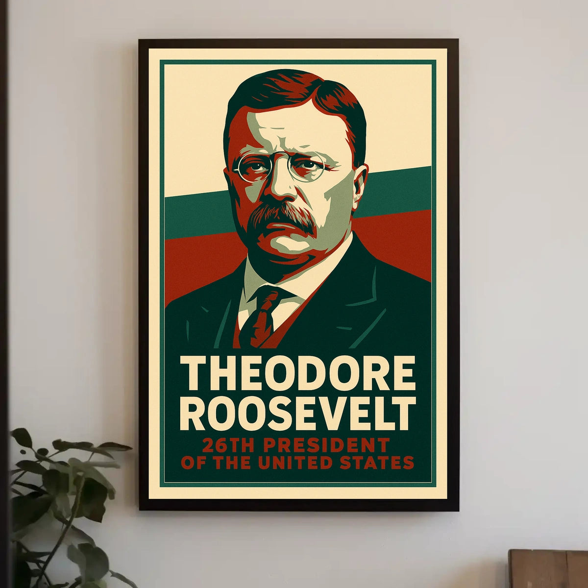 Theodore Roosevelt 26th President Heritage Typography Poster