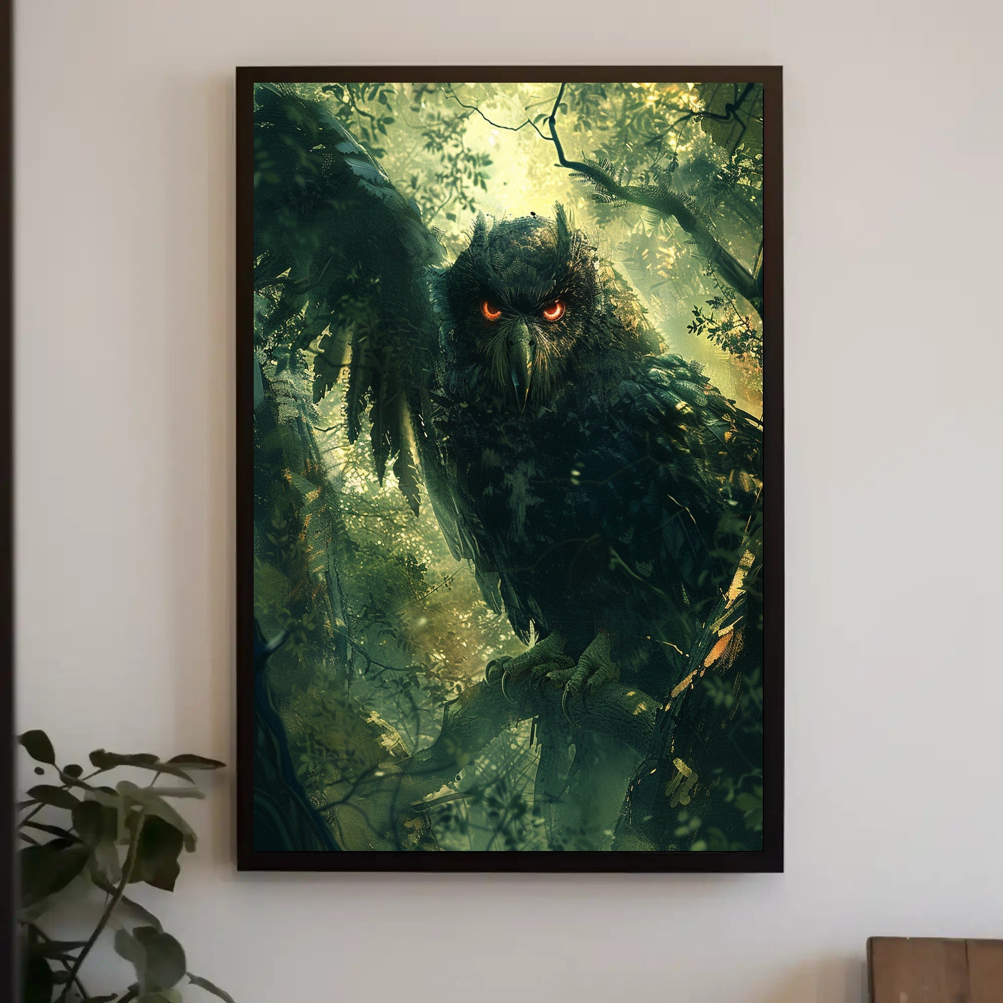 Mystical Owl Enigma in the Forest Fantasy or Mythology Poster PosterGoat