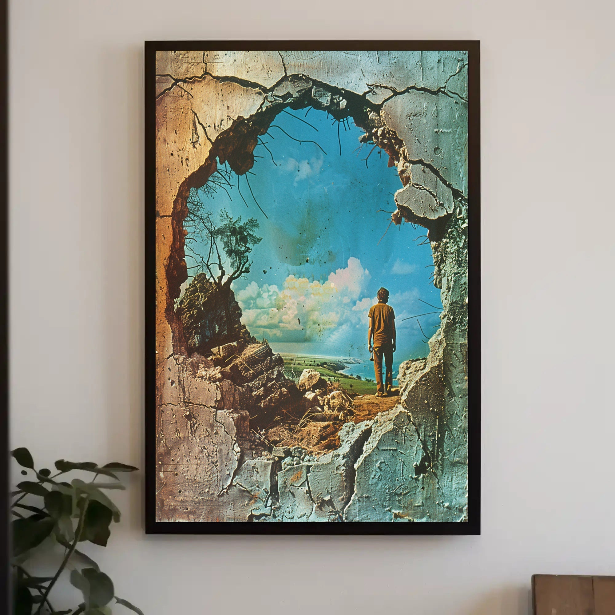 Through The Cracks Poster Art Print for Home Decor and Wall Art PosterGoat