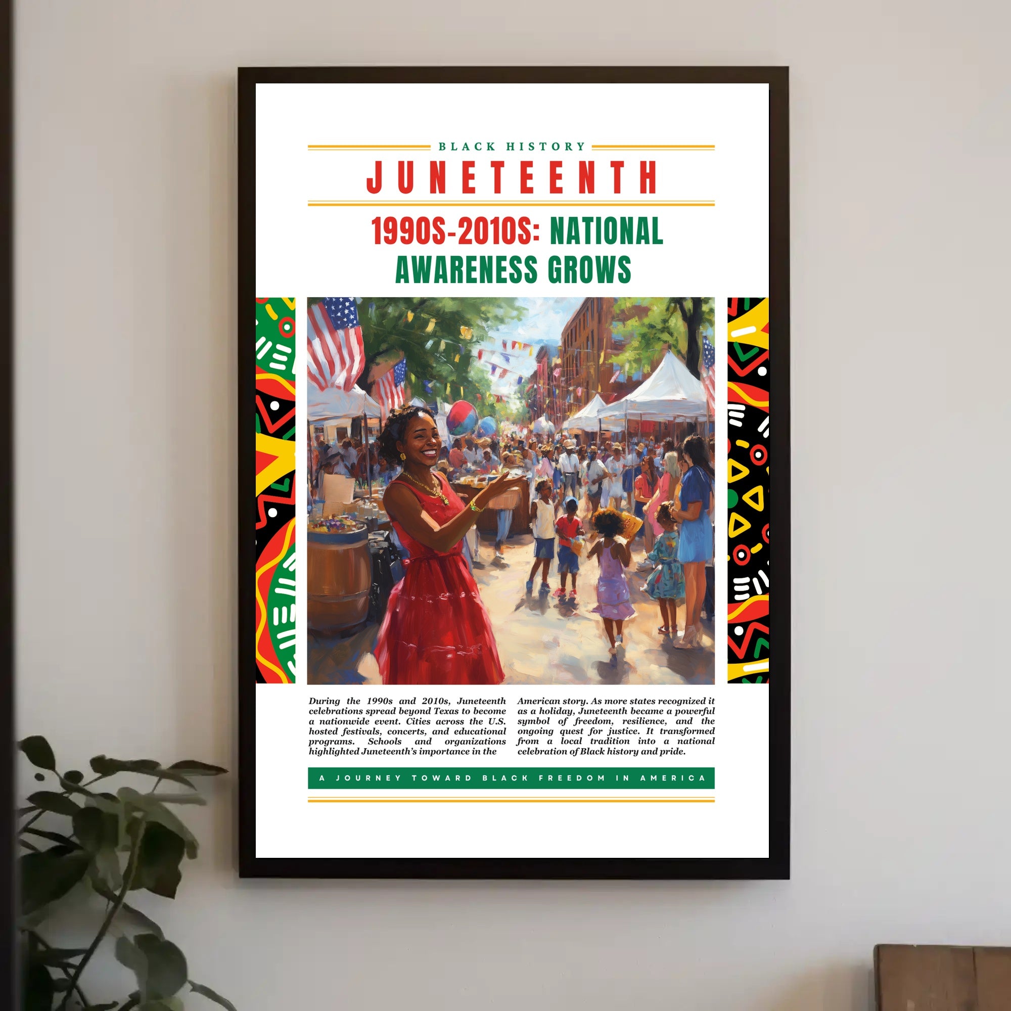 Juneteenth Celebration: Vibrant Heritage Festival Cultural or Heritage Poster