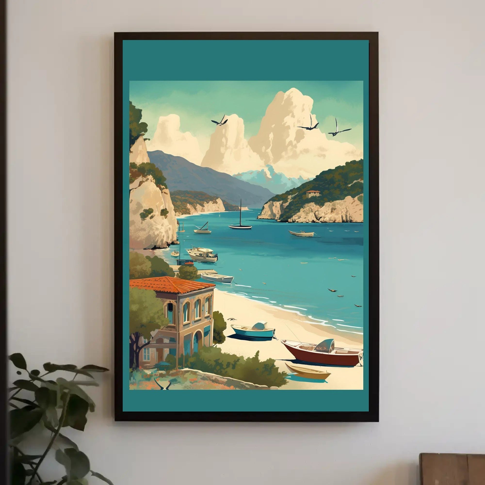 Serene Coastal Retreat Poster