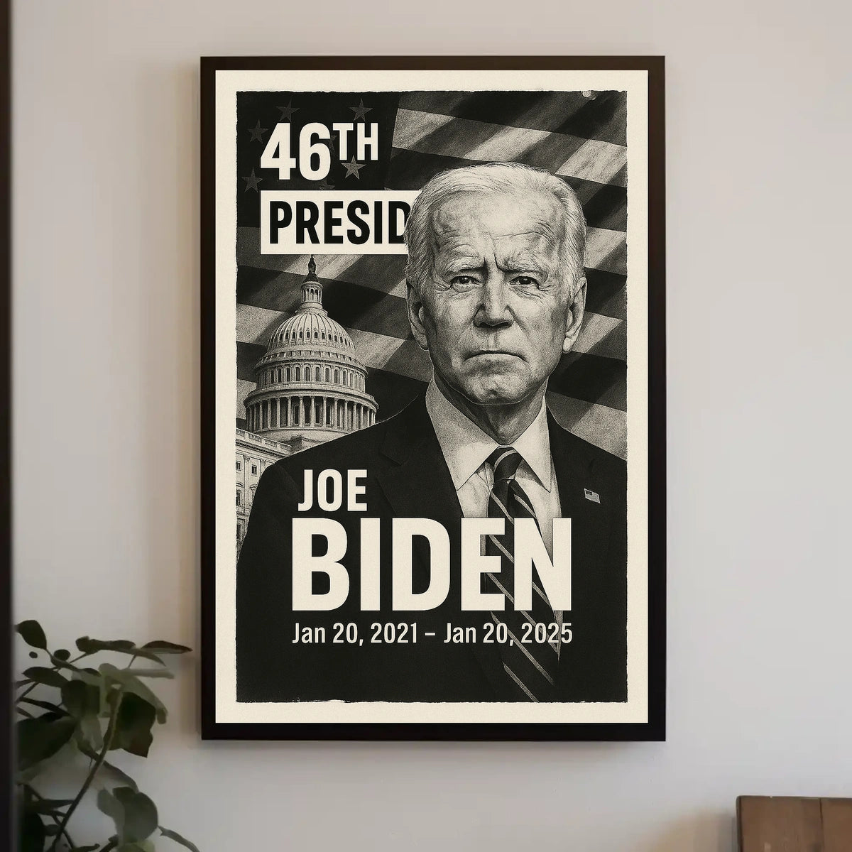Joe Biden 46th President of the United States Digital Montaje Poster