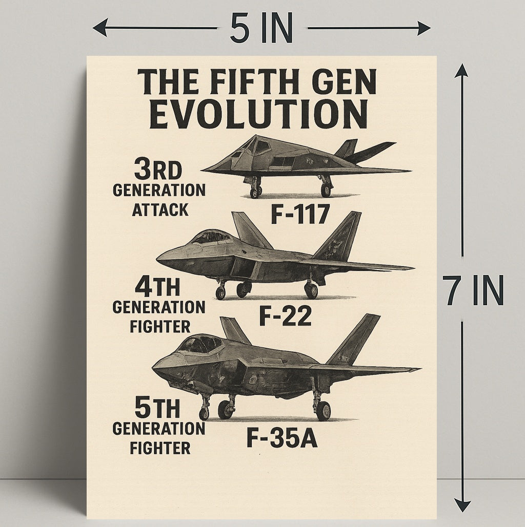 The Evolution of Fighter Jets Poster PosterGoat