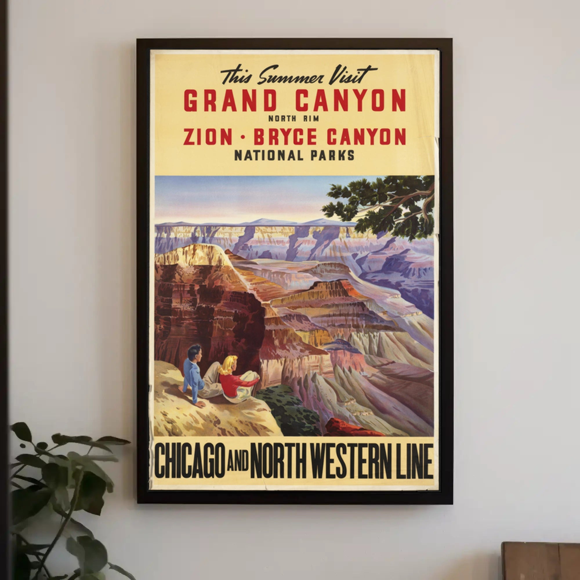 Grand Canyon Vintage Travel Poster Wall Art Print