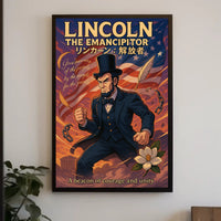Lincoln Anime Art Poster: Historical or Presidential Poster PosterGoat