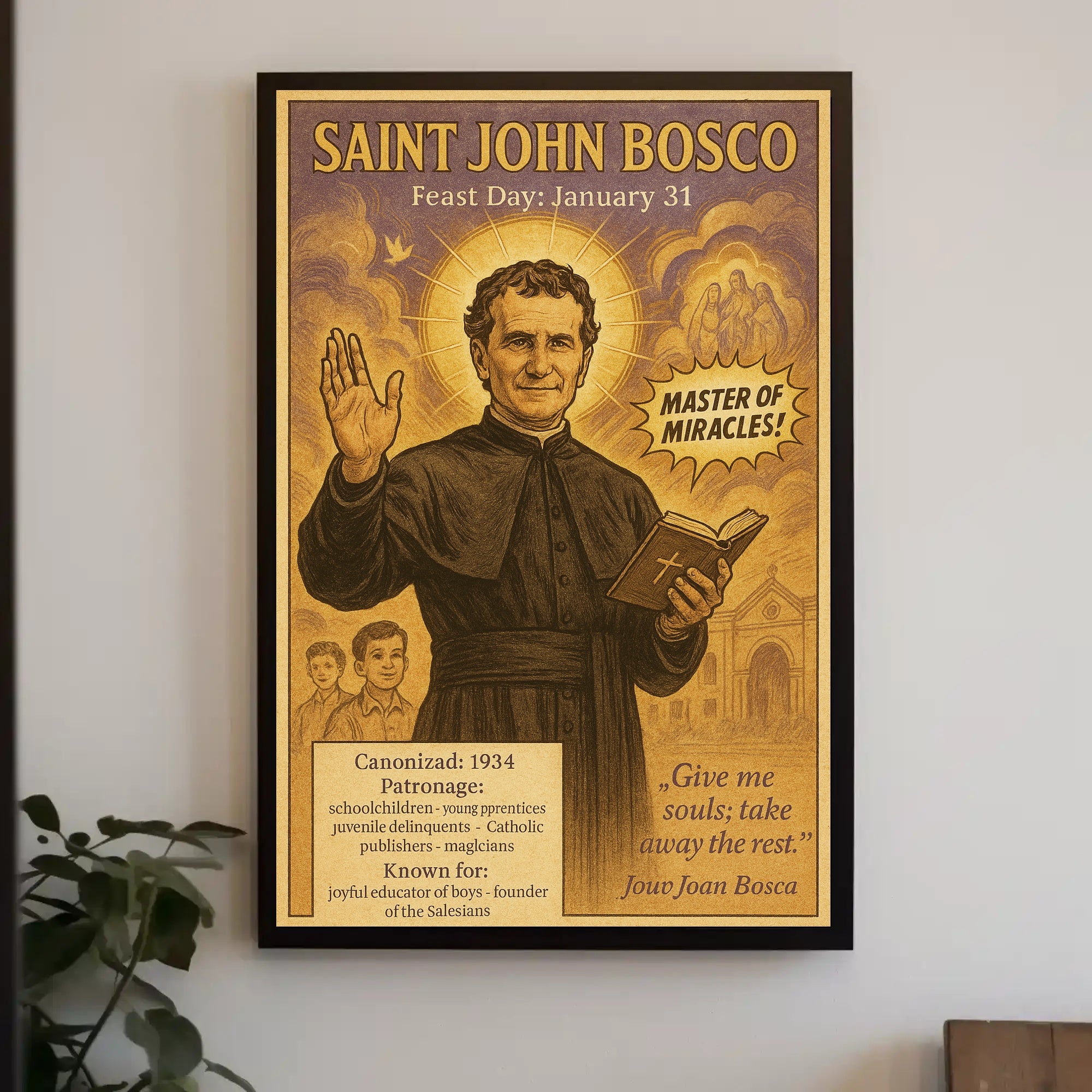 Saint John Bosco Poster PosterGoat