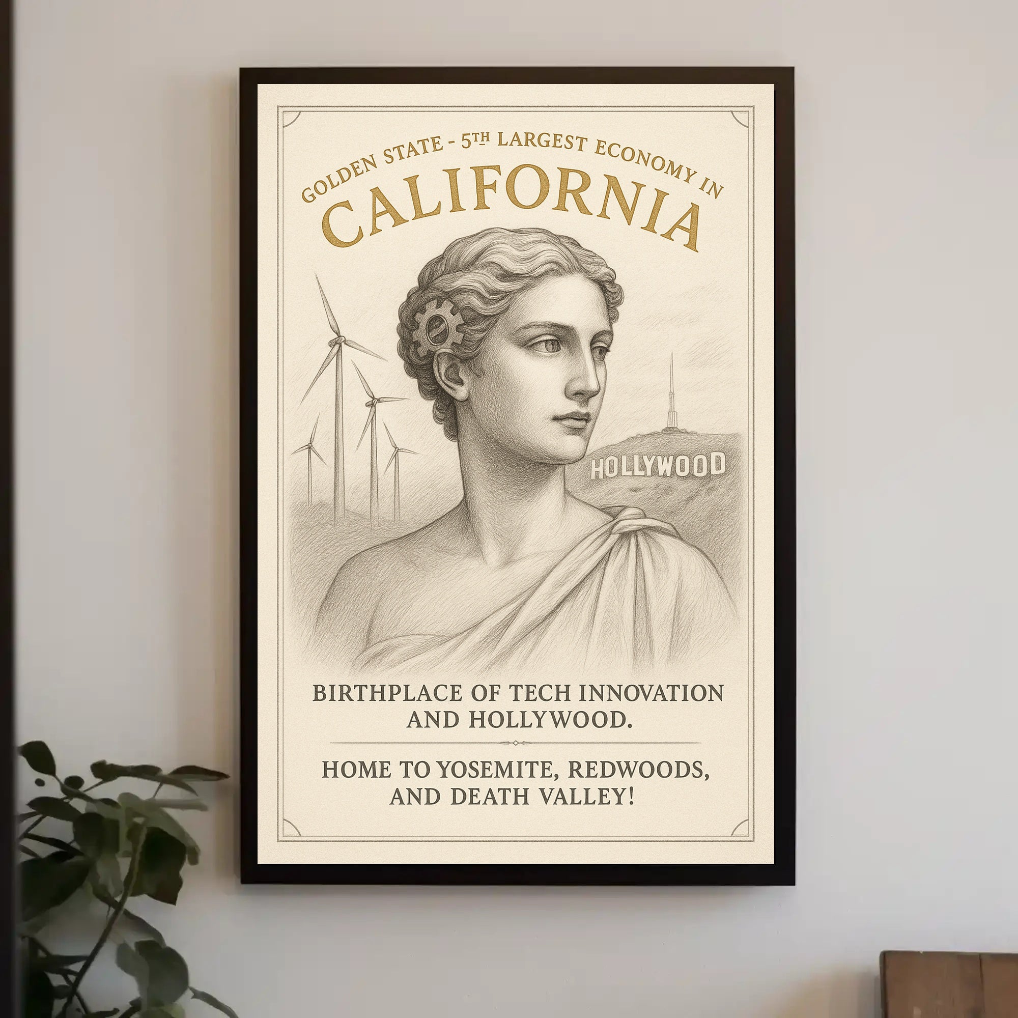 California Golden State Poster PosterGoat