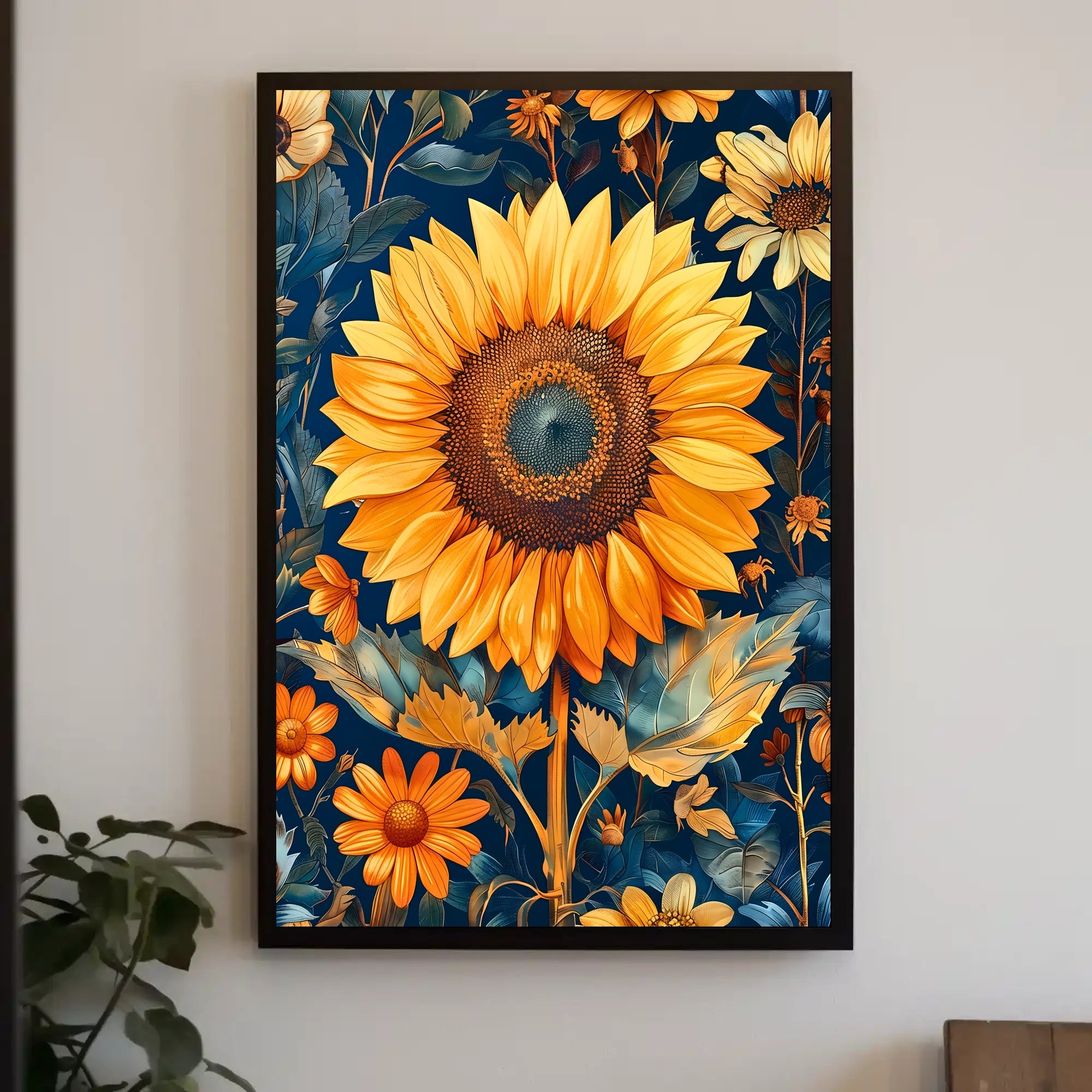 Sunflower Splendor: Bold and Lively Artistic Poster