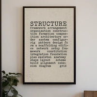 Structure and Organization Typography Art Educational or Infographic Poster