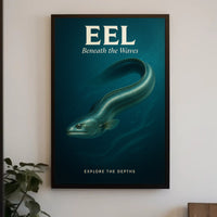 Eel Beneath the Waves Poster PosterGoat