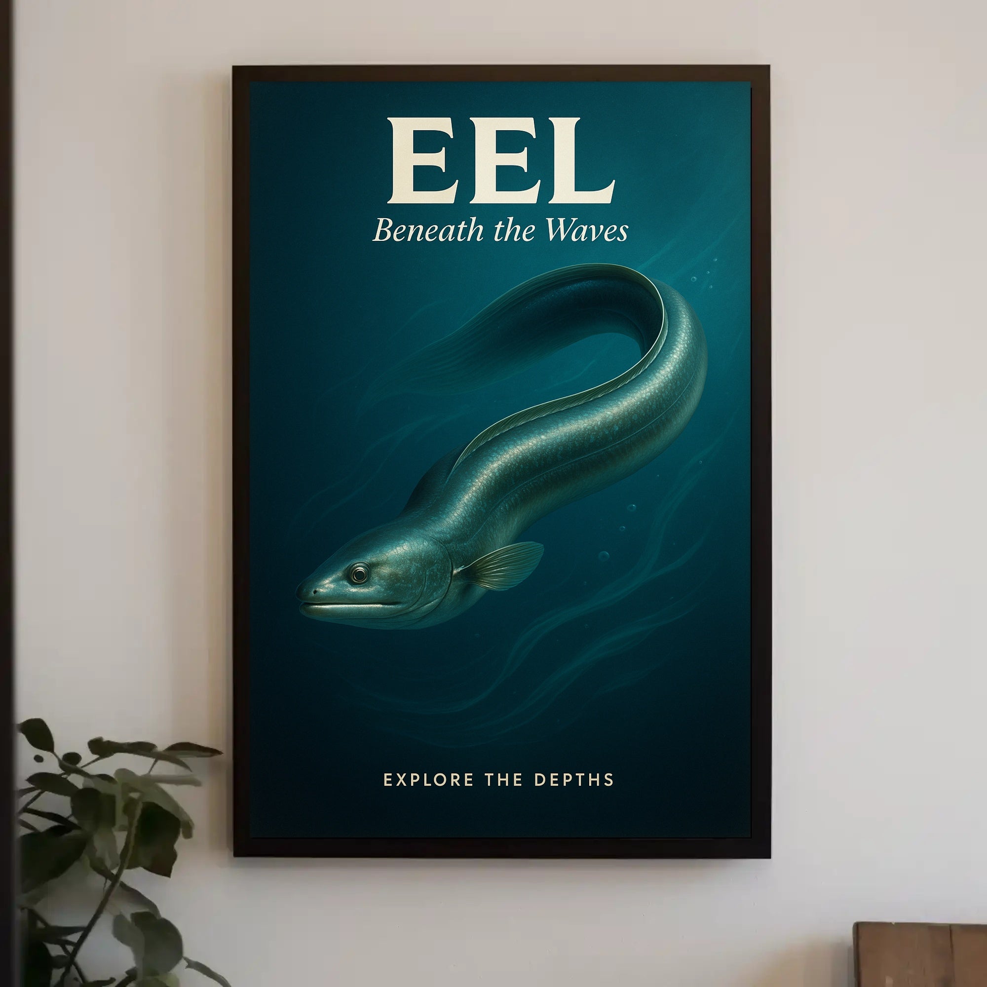 Eel Beneath the Waves Poster PosterGoat