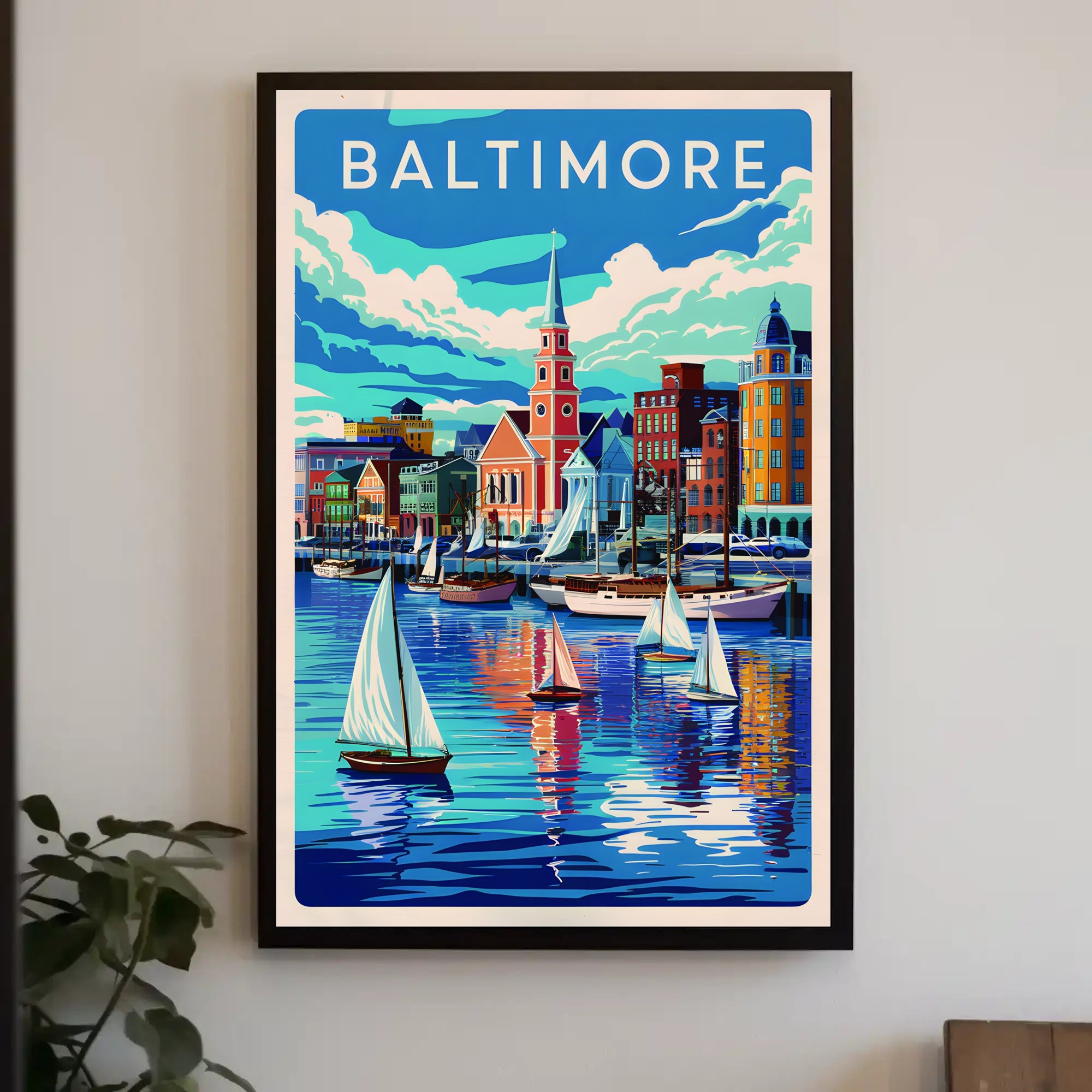 Baltimore Harbor Scene Poster