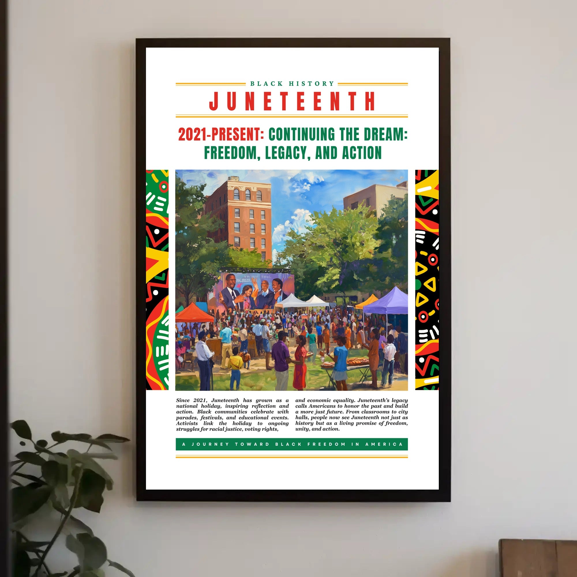 Juneteenth Celebration Patriotic Bold Cultural or Heritage Poster