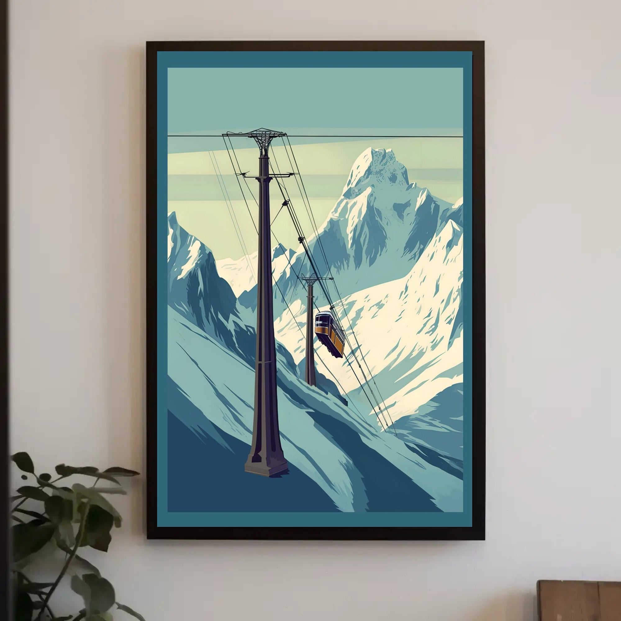 Mountain Cable Car Journey Poster