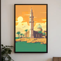 Tranquil Coastal Mosque Poster